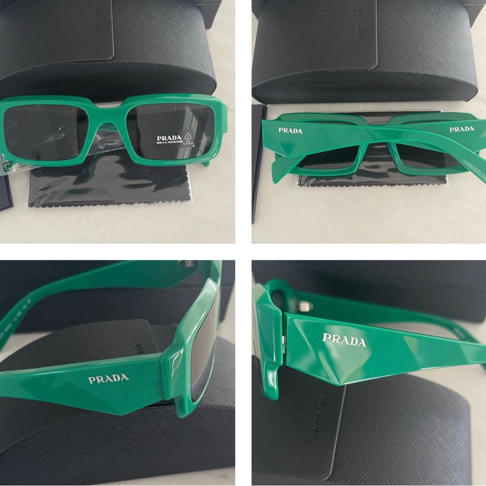 PRADA UNISEX GREEN SUNGLASSES AS SEEN ON CELEBS LIKE MONICA DENISE - Picture 10 of 16